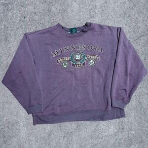 Vintage University of Minnesota Golden Gophers Crewneck Sweatshirt Purple Large